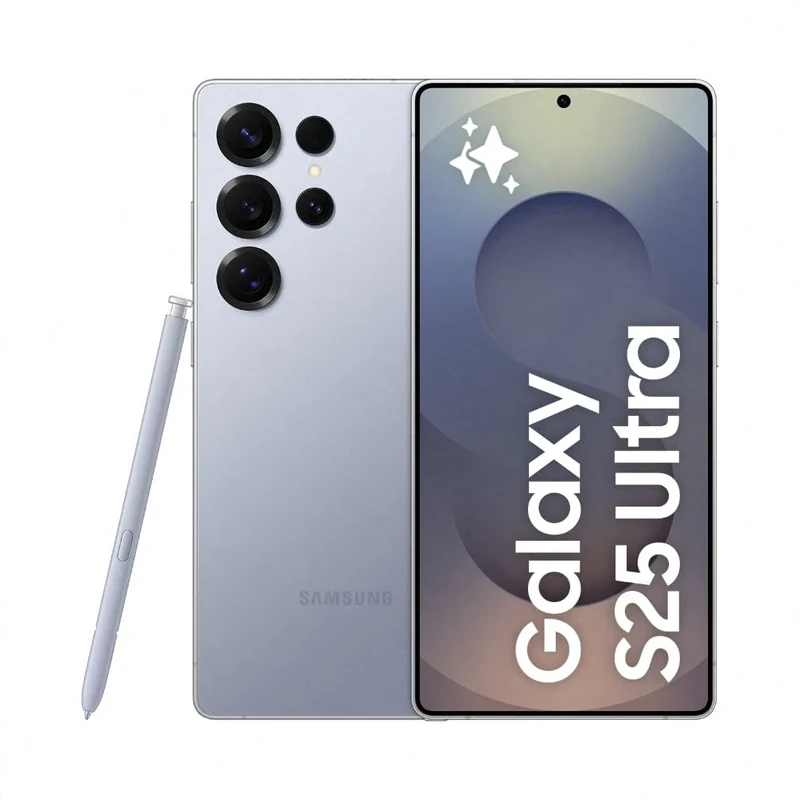 Samsung Galaxy S25 Ultra AI Smartphone, Galaxy AI, 12GB Memory, 256GB Storage, 200MP Camera, S Pen Included, Titanium Silverblue, 3 Year Manufacturer Extended Warranty (UK Version)