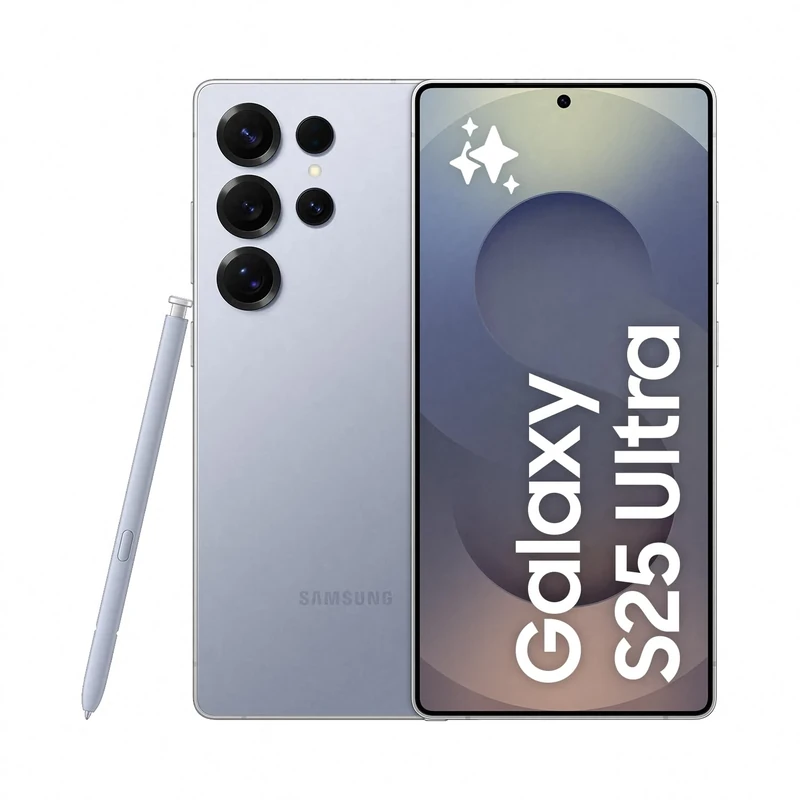 Samsung Galaxy S25 Ultra AI Smartphone, Galaxy AI, 12GB Memory, 512GB Storage, 200MP Camera, S Pen Included, Titanium Silverblue, 3 Year Manufacturer Extended Warranty (UK Version)