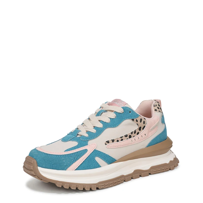 Blowfish Malibu Women's Leo Lace-Up Trainers, Gold Leopard, UK 6.5 Medium Fit