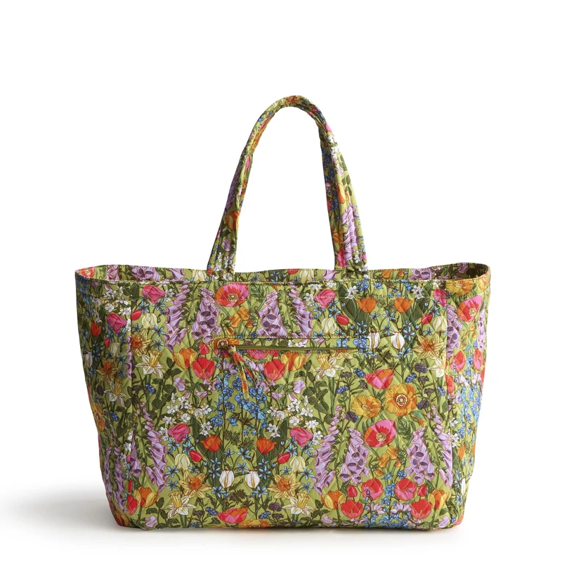 Vera Bradley Premium Cotton Knollton Travel Tote Bag, Meadow Bouquet, One Size