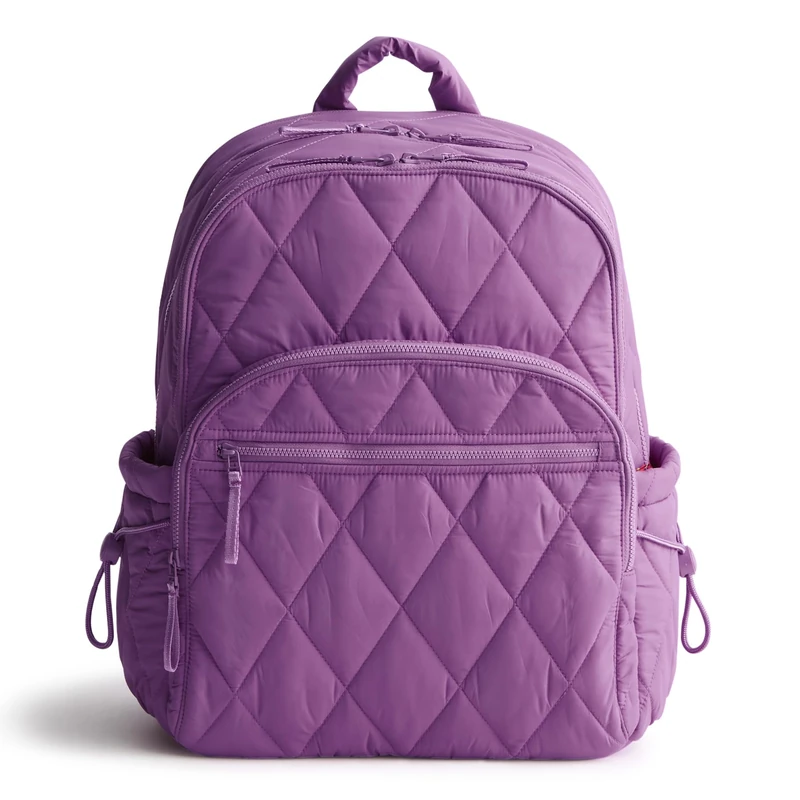 Vera Bradley Women's Featherweight Large Bancroft Backpack Bookbag, Iris Orchid, One Size