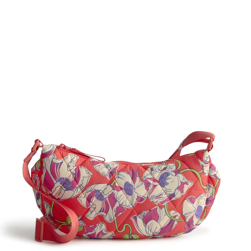 Vera Bradley Featherweight Springbrook Sling Crossbody Bag, Swirling Poppies, One Size