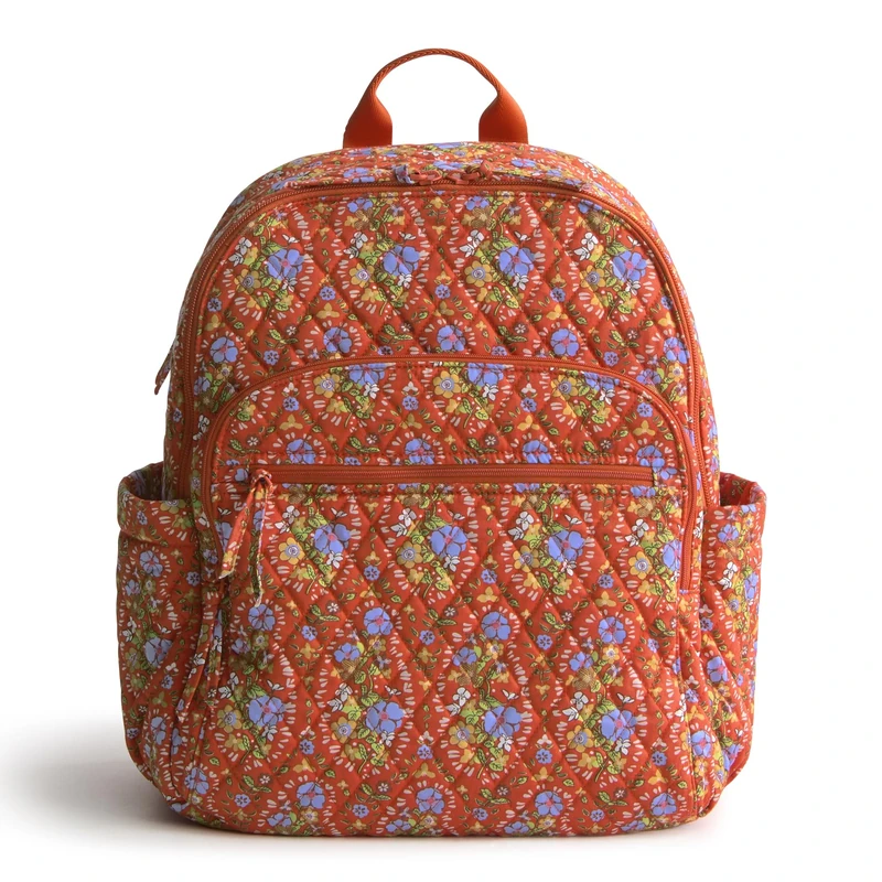 Vera Bradley Women's Premium Cotton Bancroft Backpack, Garden Paisley, One Size - Image 1