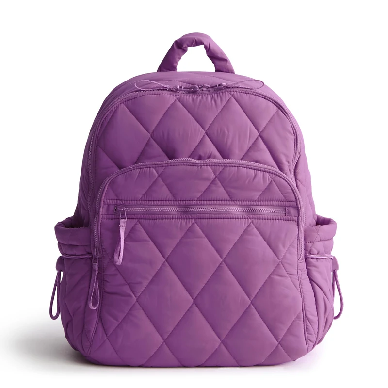 Vera Bradley Women's Featherweight Bancroft Backpack Bookbag, Iris Orchid, One Size