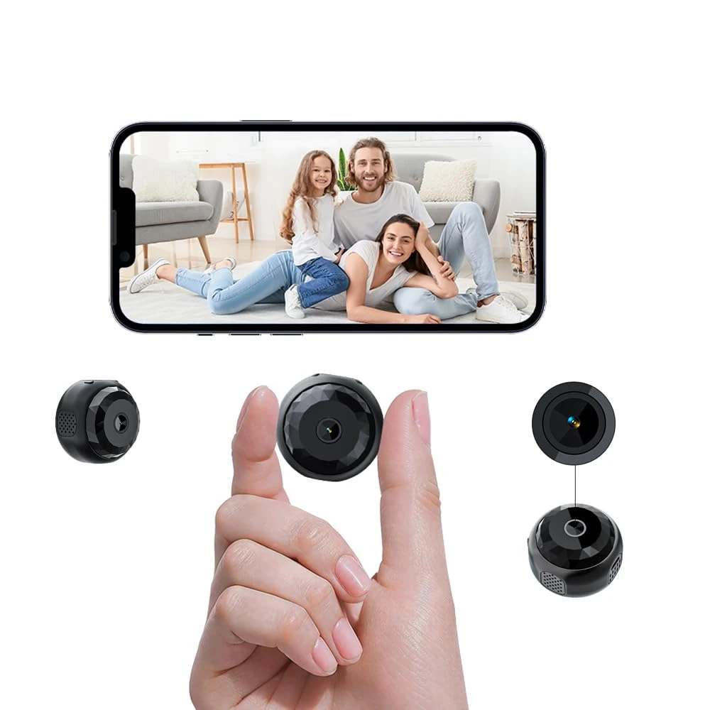 BSLVWG Spy Hidden Camera Wireless Small Camera Full HD 1080P Night Vision Motion Detection Secret Camera Mini Nanny Home Security Surveillance Camera Micro Small Monitor Video Camera for Indoor (1)