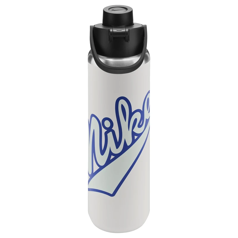 Nike SS Recharge Chug Bottle 24oz 709 ml Stainless Steel Water Bottle Sports Bottle Training Graphic, Sail/Black/Game Royal/Glacier Blue