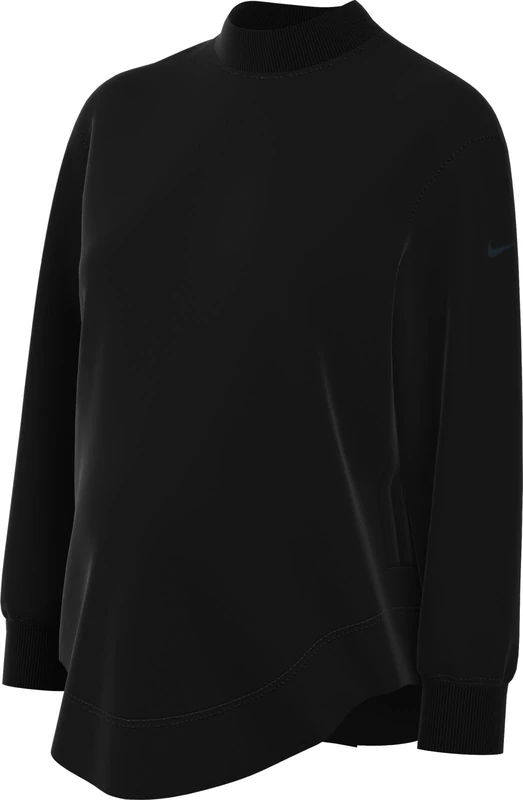 Nike Women's (M) One Reversible French Terry Jumper (Pregnant and Mothers) Pullover Black