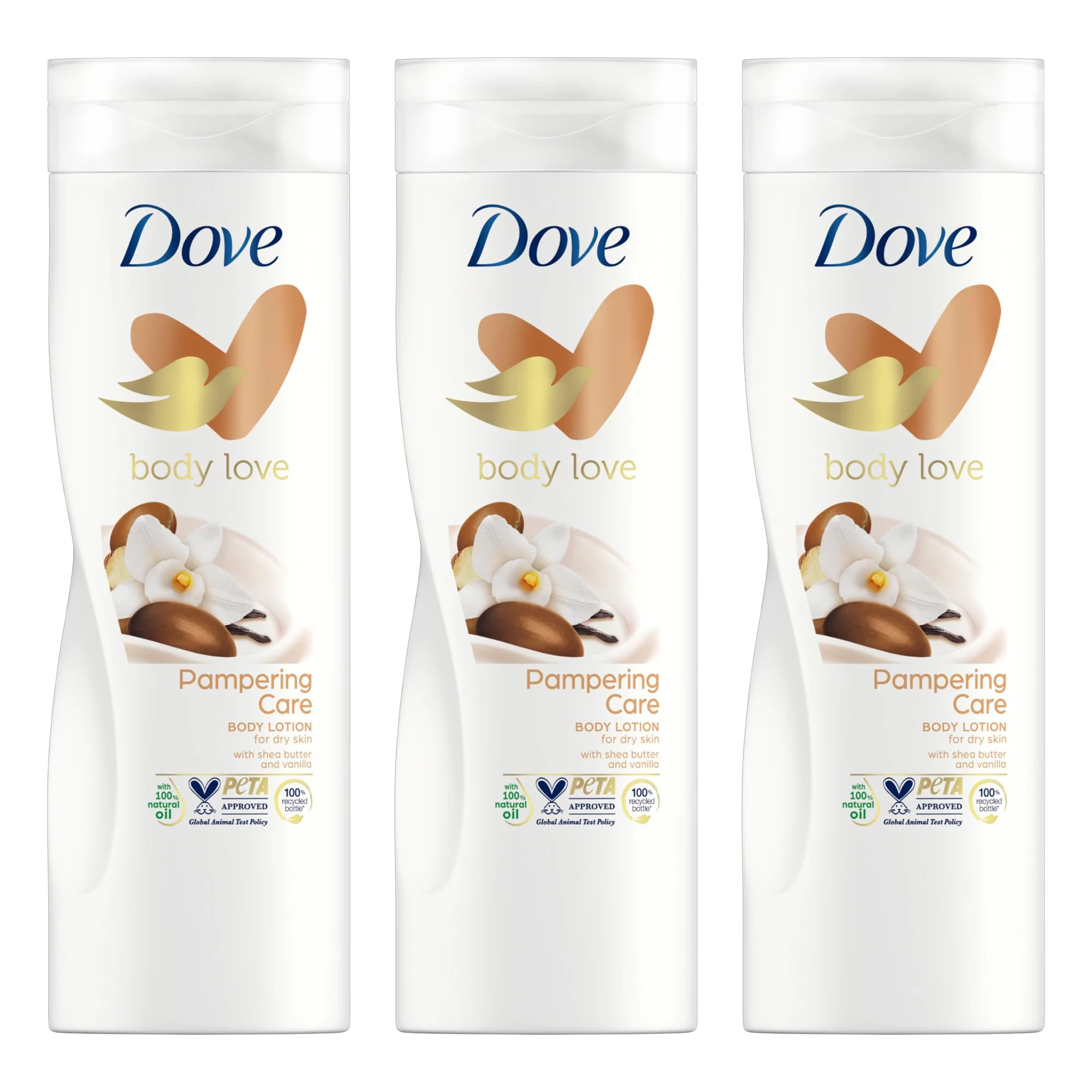 Dove Body Love Pampering Care Body Lotion with Shea Butter and Vanilla, 400 ml | for Dry Skin | Click 'Customise Now' to Make Your Bulk Buy