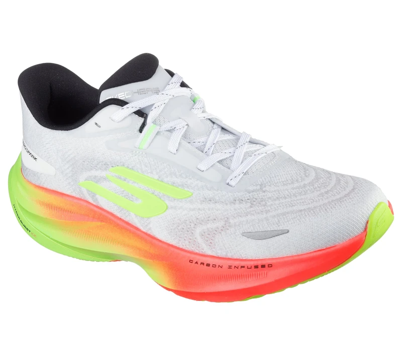 Skechers Men's GO Run Ride 12 Shoes, White/Multi, 8.5 UK