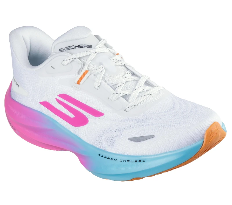 Skechers Women's Aero Spark Sneaker, White Multi-Coloured, 4.5 UK