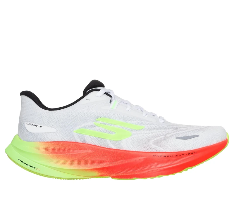 Skechers Men's Aero Spark Sneaker, White/Multi, 8 UK