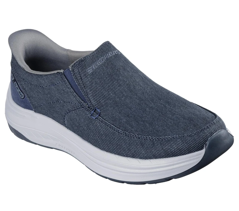 Skechers Men's Decklan Gulliver Sneaker, Navy Canvas, 8 UK
