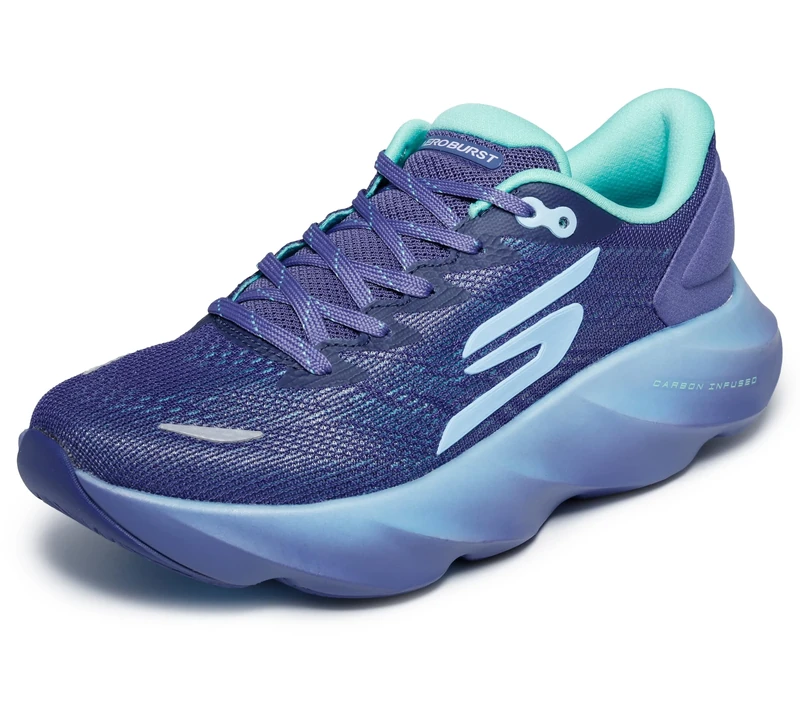 Skechers Women's Aero Burst Sneaker, Periwinkle Aqua, 3 UK
