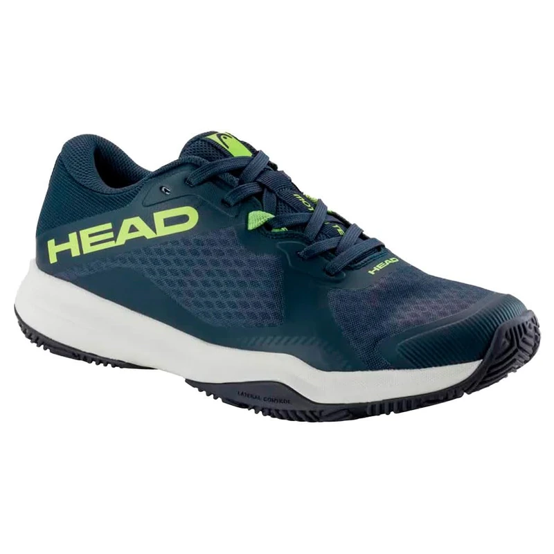 HEAD Men's Motion Team Padel Shoes, Navy Blue Lime Green, 12.5 UK