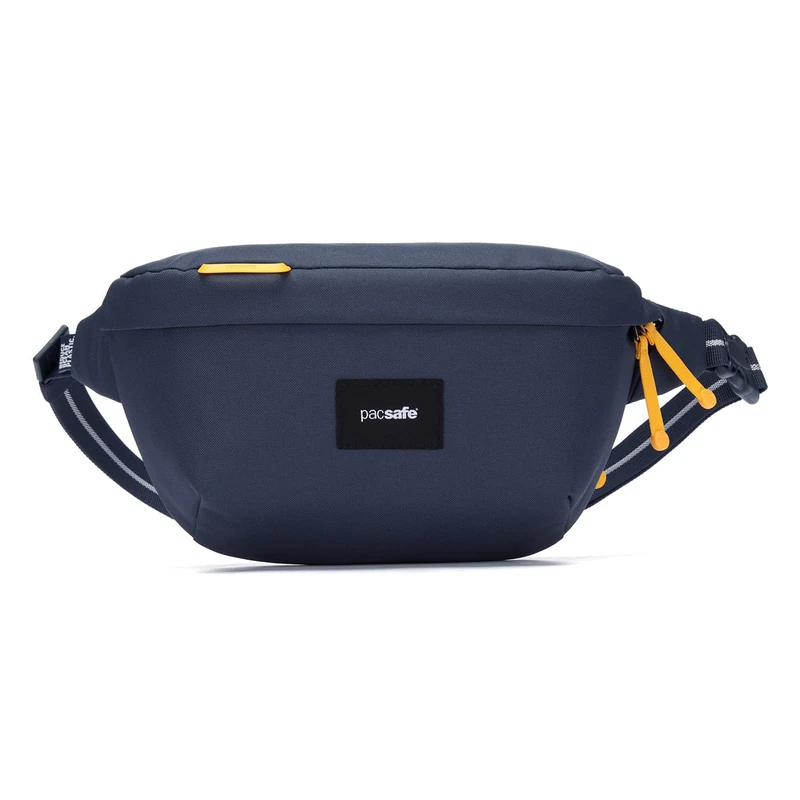 Pacsafe Go Anti Theft Sling Pack, Jet Black, Coastal Blue, One Size, Pacsafe Go Anti Theft Sling Pack