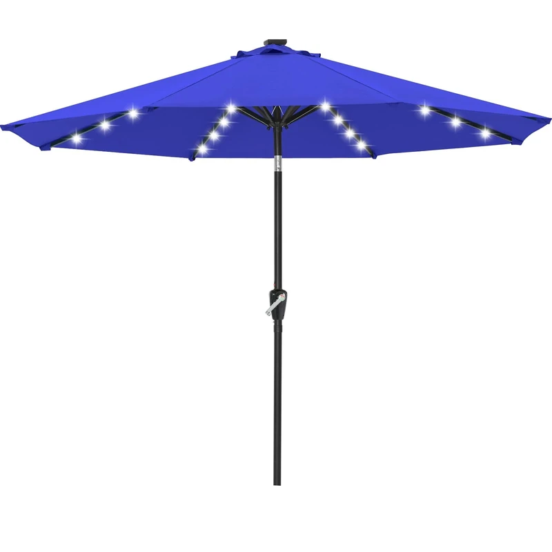 ABCCANOPY Solar Led Patio Umbrellas with 32LED Lights 11FT (Blue) - Image 1