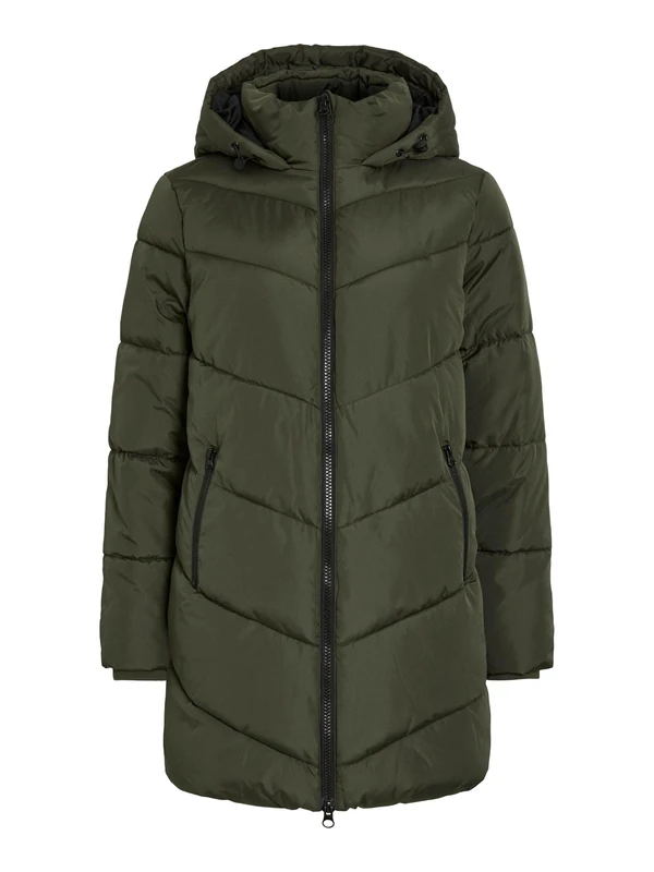 Vila Female Puffer Coat VIMILJA Hooded, deep depths, 12