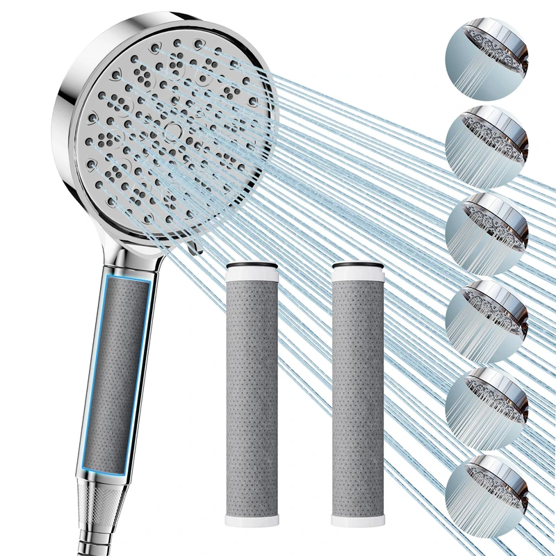 Cobbe Hard Water Filter Shower Head and Hose with 3 Filters