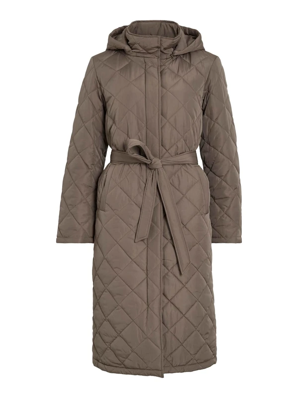 Vila Vikante Quilted L/S Coat - Noos, Falcon, 16