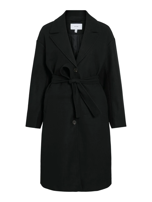 Vila Viclaudia L/S Long Coat - Noos, black beauty, 18