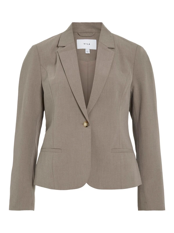 Vila Visiffe Fitted L/S Blazer, Falcon, 14