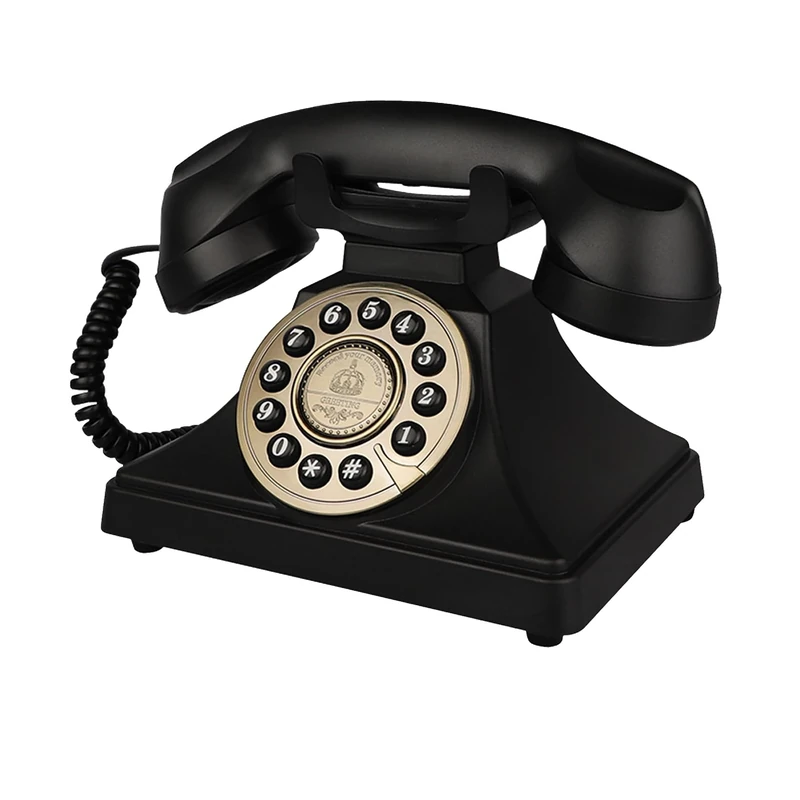 Vintage Telephone, Corded Retro Landline Phones for Home, Single Line Old Fashion House Phone with Loud Ringer for Seniors, Classic Antique Phones for Office/Hotel/School