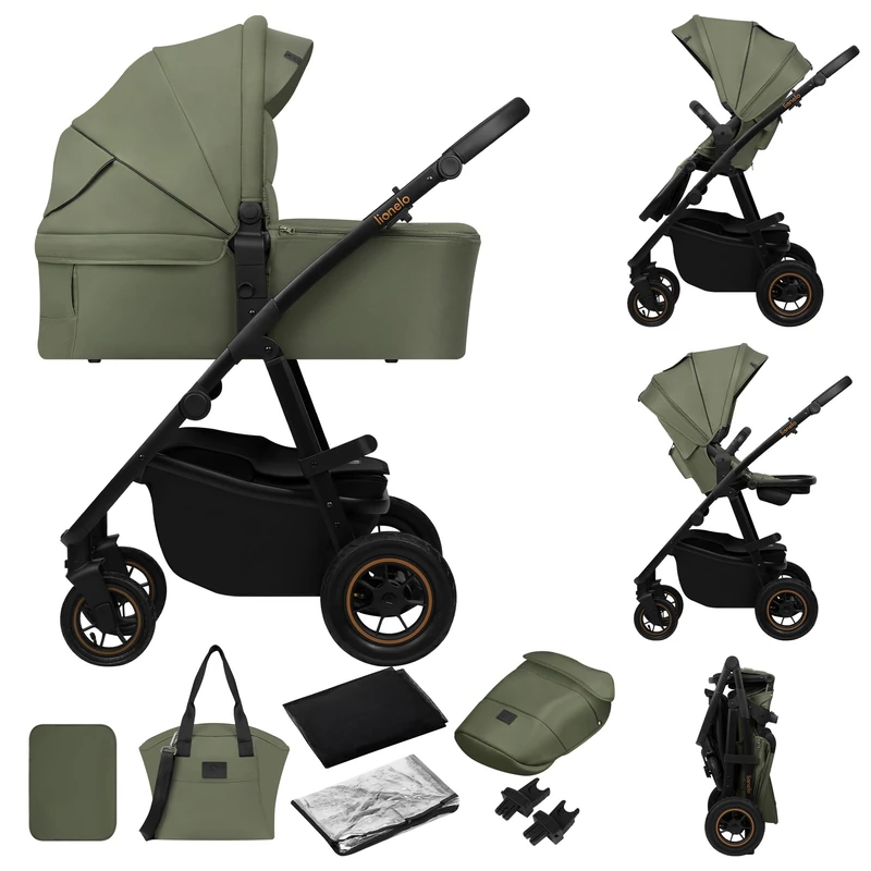 Lionelo Amber Plus 2-in-1 Travel System - Pram and Pushchair