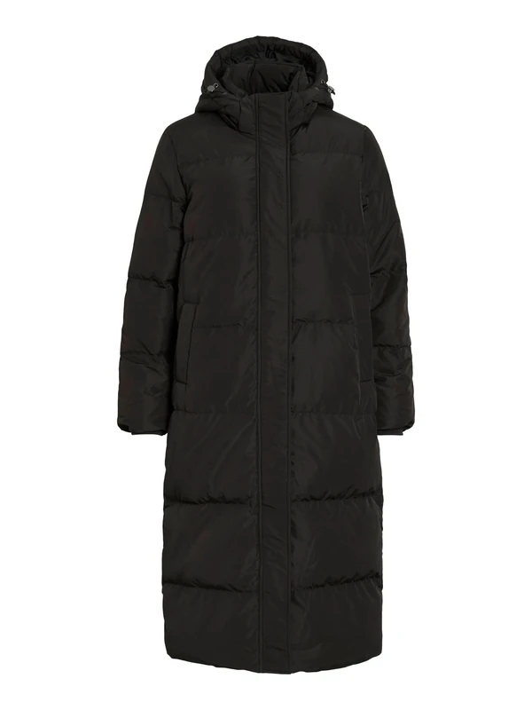 Vila Vistari Noos Long Down Coat, black beauty, 16