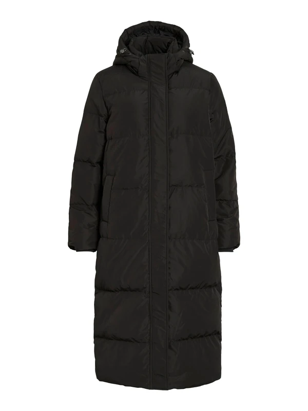Vila Vistari Noos Long Down Coat, black beauty, 12