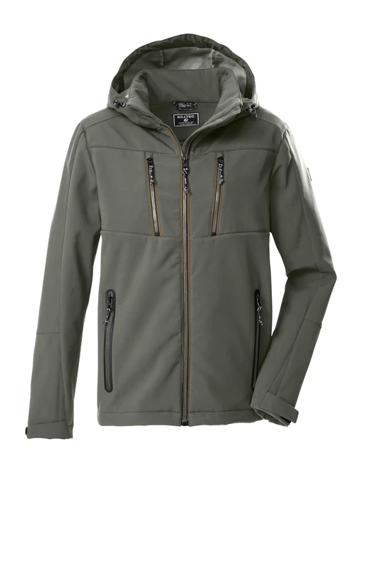 Killtec KOW 79 MN SFTSHLL JCKT Men's Softshell Jacket with Zip-Off Hood Olive M 43323-000