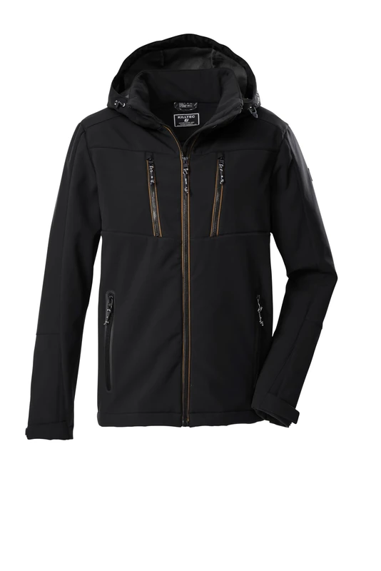 Killtec KOW 79 MN SFTSHLL JCKT Men's Softshell Jacket with Zip-Off Hood Black 3XL 43323-000
