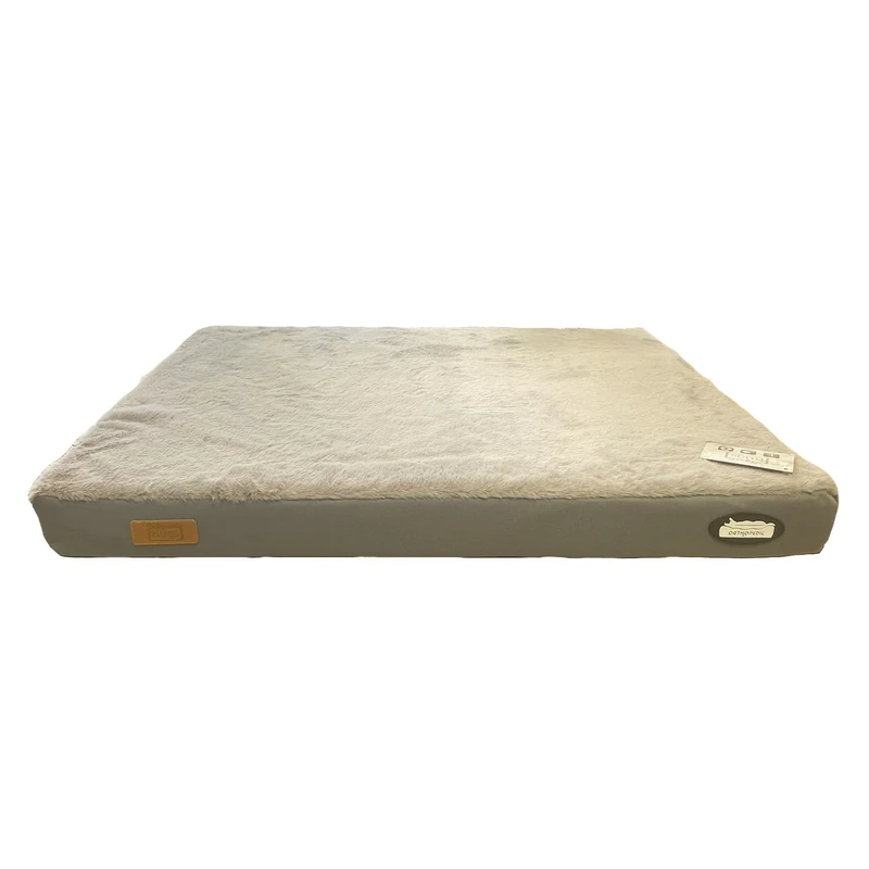 Happy Pet Oxford OrthoPet Mattress in Slate Grey Non Slip Base Soft Plush Cosy Puppy Sleeping Pad Indoor Washable Cushion for All Breeds - 118x70x10cm