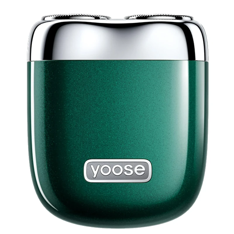yoose Mini Shaver, Portable Alloy Electric Razor for Men IPX7 Waterproof, Cordless USB-C Rechargeable Electric Razor for Home or Travel with Battery Indicator, Green