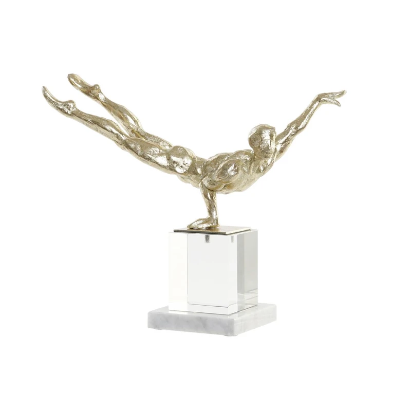Resin Crystal Figure, 30 x 10 x 27 cm, Dorado - Image 1