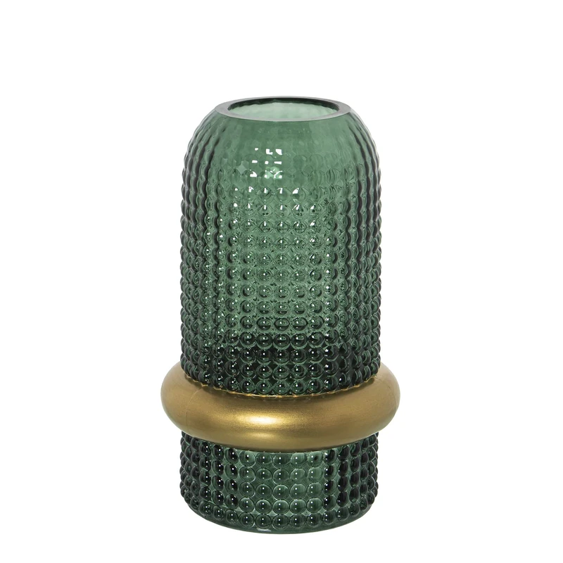 Garron Crystal Green Aro Dorado 11 x 20 cm, Hole: 5.5 cm