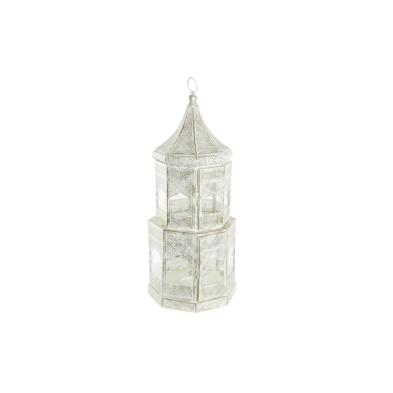 Metal Crystal Farola 30X30X71 Degastado White - Image 1
