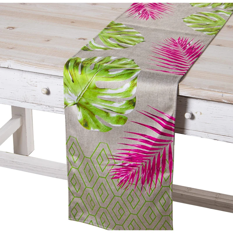 Mesa Terrace Fireplace 180 x 30 cm Selva Fluor Veneia 180 x 30 cm, 100% Polyester