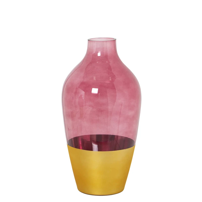 Yarron Crystal Dorado/Rojo ° 15 x 28 cm, Mouth: °5 cm, Base: °8.5C - Image 1