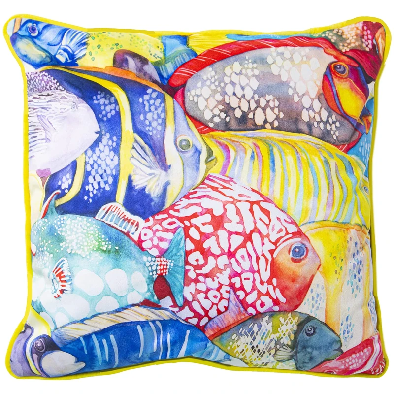COJIN TERCIOPELO 45X45 CM Caribe 11 C/CREMALLERA 45X45 CM, 100% Polyester - Image 1