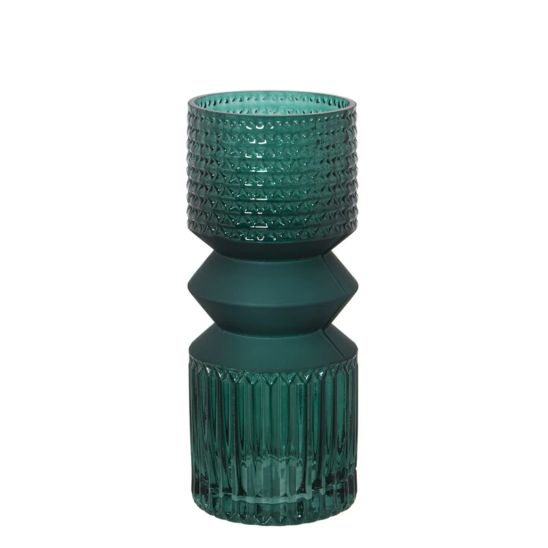 JARRÓN Crystal Green °10X25CM