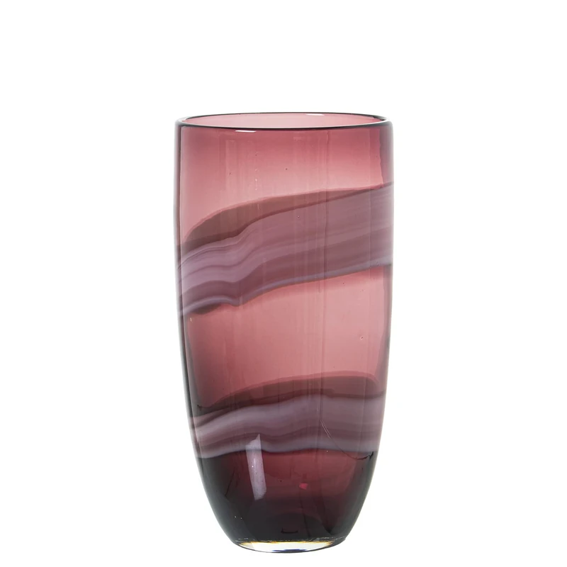 AlexandreHouse Jarron Crystal Tonos Rojos 15 x 30 cm