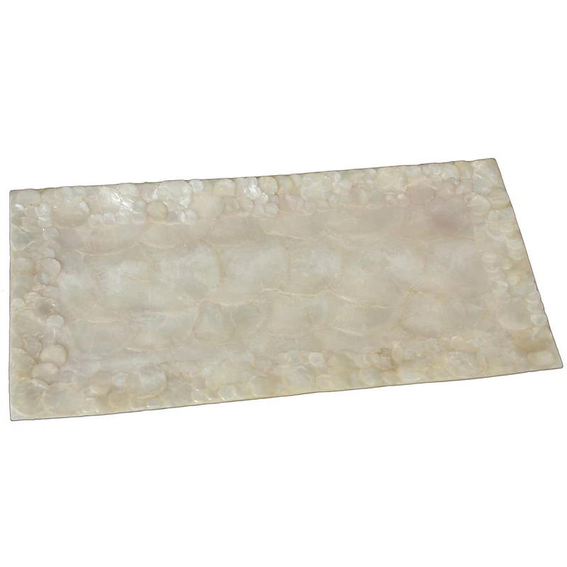 AlexandreHouse Centro Nácar 40 x 20 cm Circulitos Natural_40 x 20 x 1.5 cm - Image 1