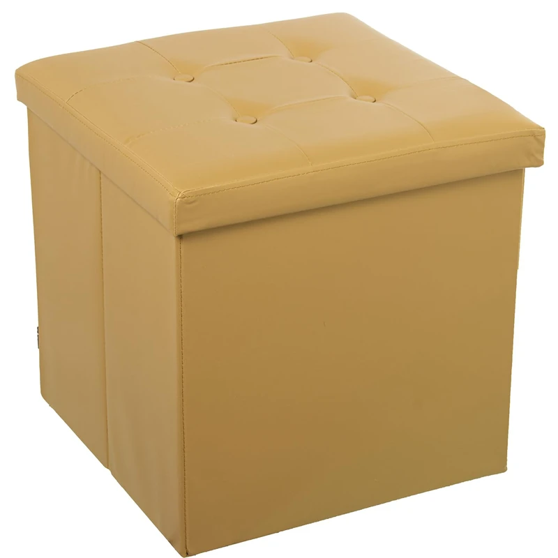 AlexandreHouse Puffable Polyester Dorado Almacenaje_45X45X45 cm - Image 1