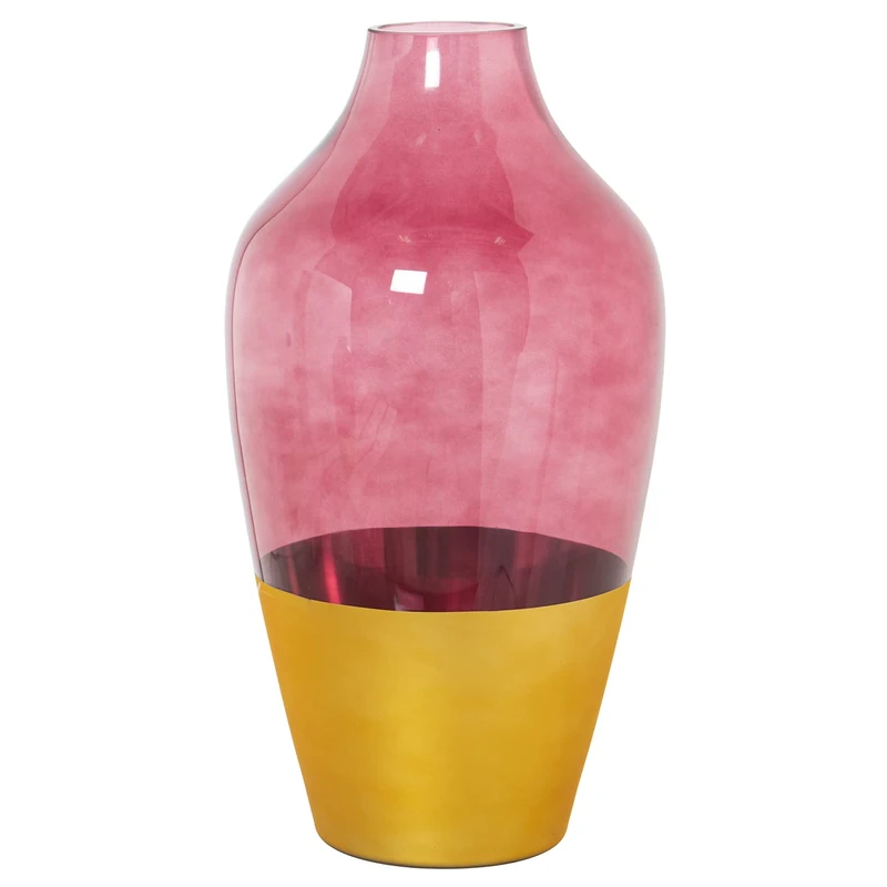Yarron Crystal Dorado/Rojo °18 x 35 cm, Mouth: °6.5 Base: °10.5 - Image 1