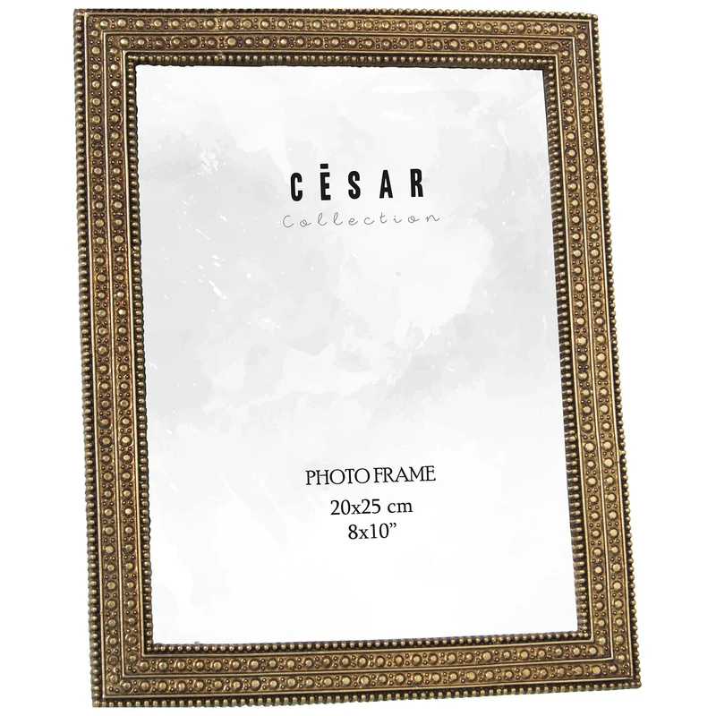 AlexandreHouse Dorado Resin Photo Holder 20 x 25 cm Ext: 23.5 x 1.5 x 28 cm