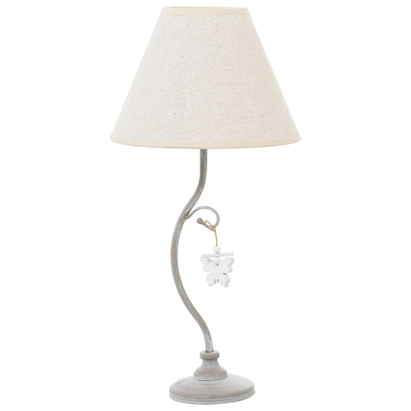 LáMPARA SOBREMESA Metal BLANCODECAPE +92299 1XE14 MAX40W NO_°23x48cm, Base: °10.5X32cm