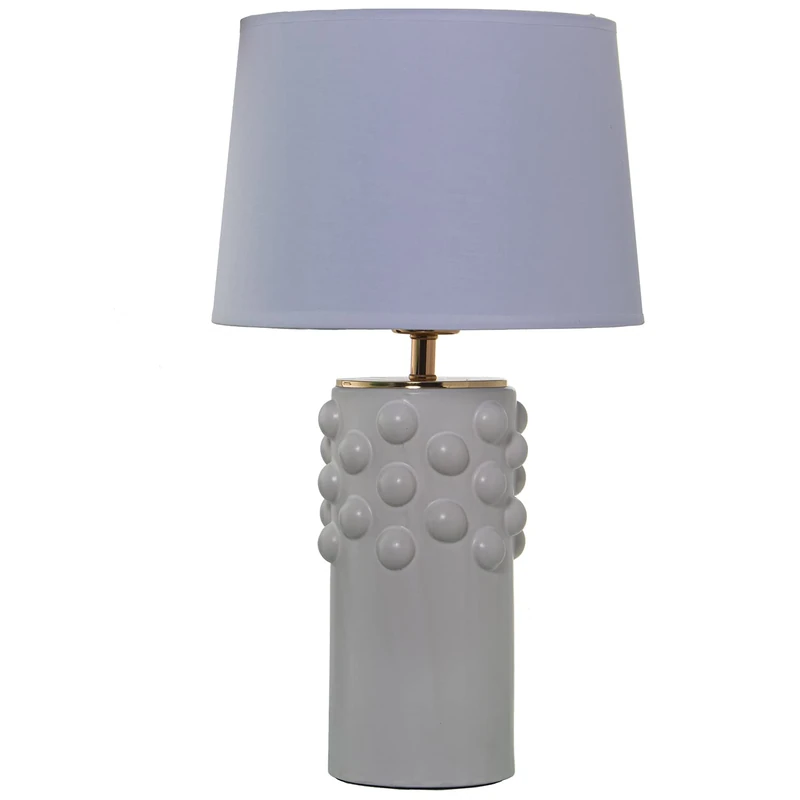 LÁMPARA SOBREMESA CERÁMICA Blanco Mate+92227,1XE27,MAX.40W °28X49CM, Base:°13X33CM - Image 1