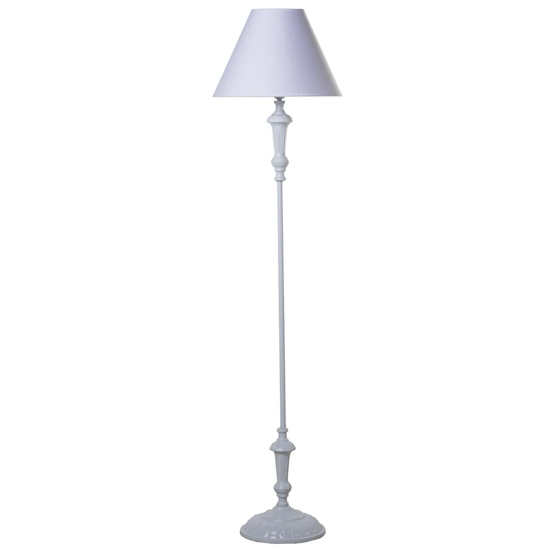 AlexandreHouse LÁMPARA Pie Metal Blanco+92270, 1XE27, MAX.60W NO Included °38X155CM, Base: °26X133CM