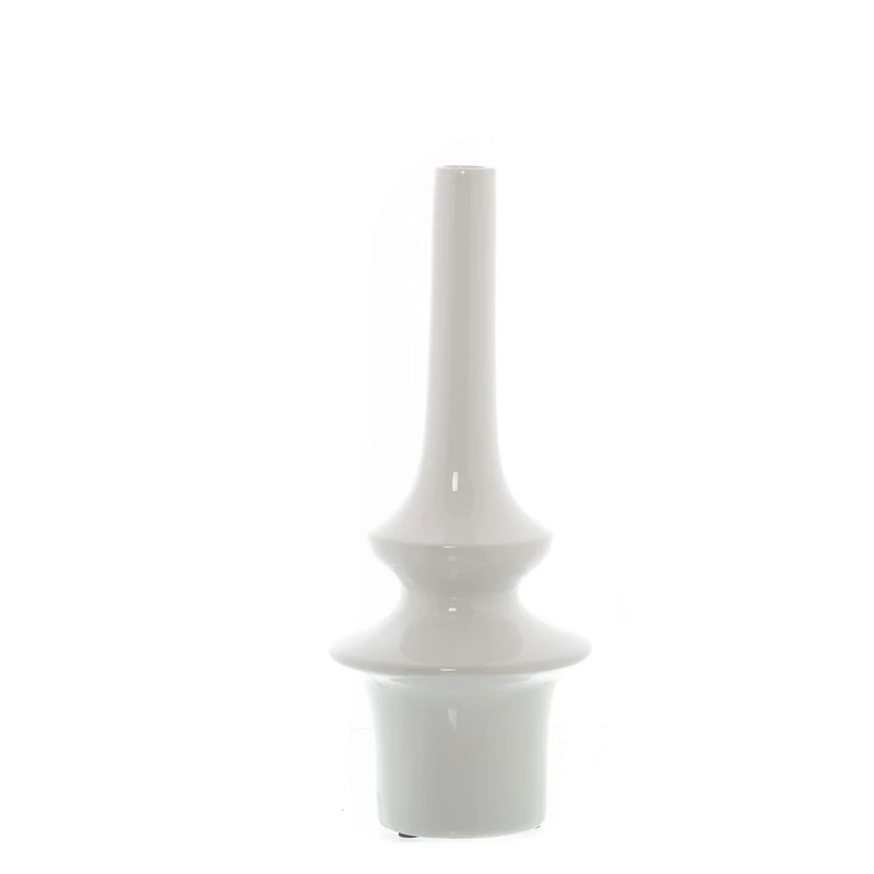 JARRÓN CERÁMICA Blanco 43 cm °17.5X43 cm