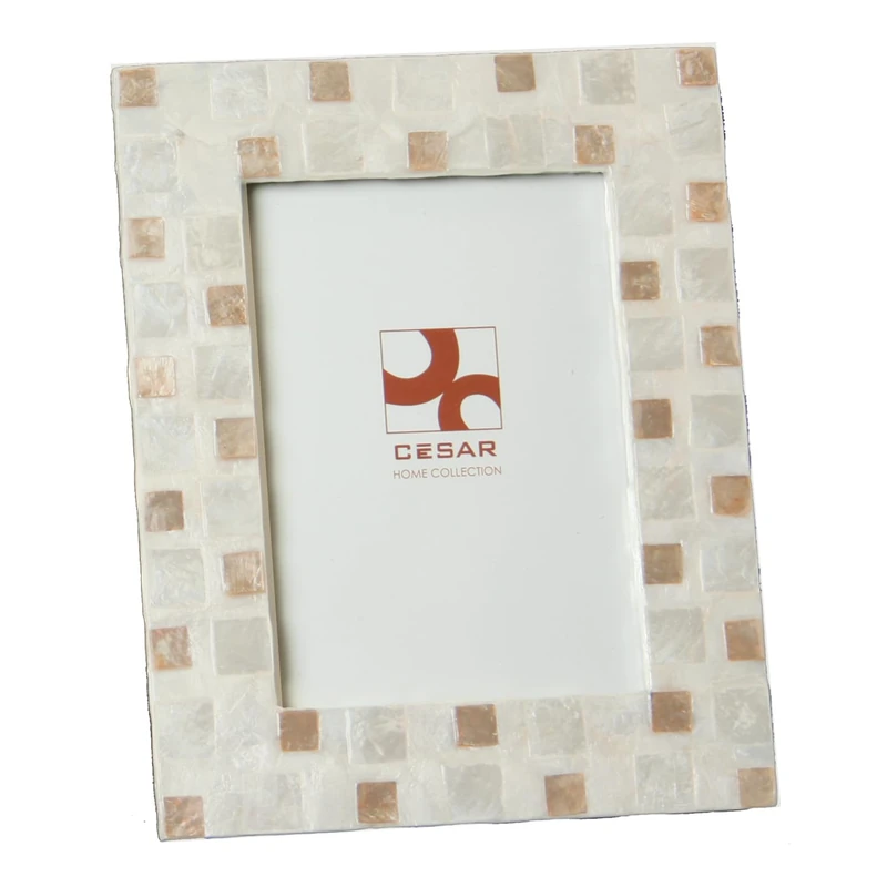AlexandreHouse Nácar photo holder 15 x 20 cm Cuadrados Natural/Toastado_EXT:22 x 27.5 x 1 cm